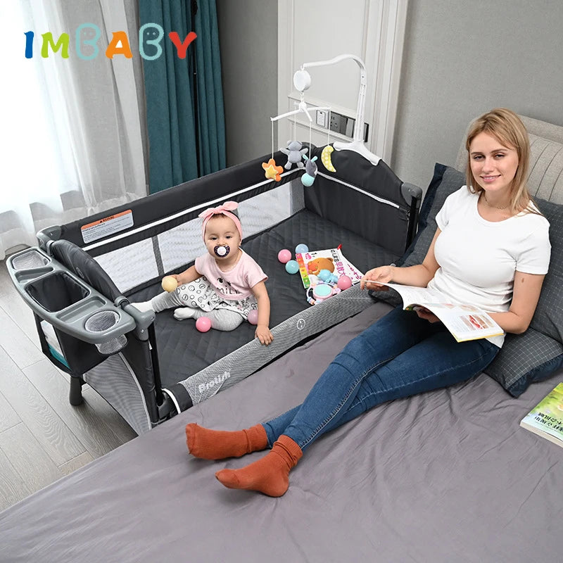 Portable Double Decker Crib with Diaper Table (Assorted Colors)