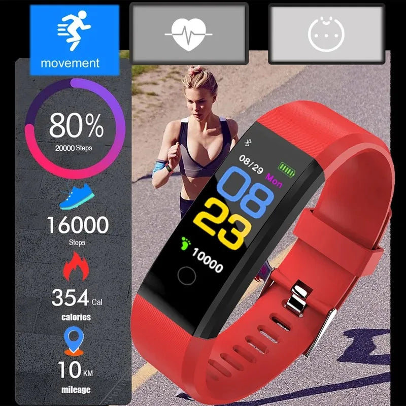 Fitness Tracker Smart Band Watch (Assorted Colors)