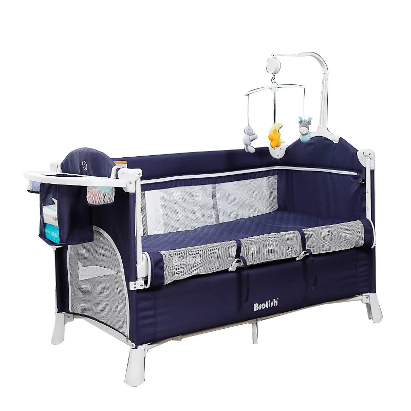Portable Double Decker Crib with Diaper Table (Assorted Colors)