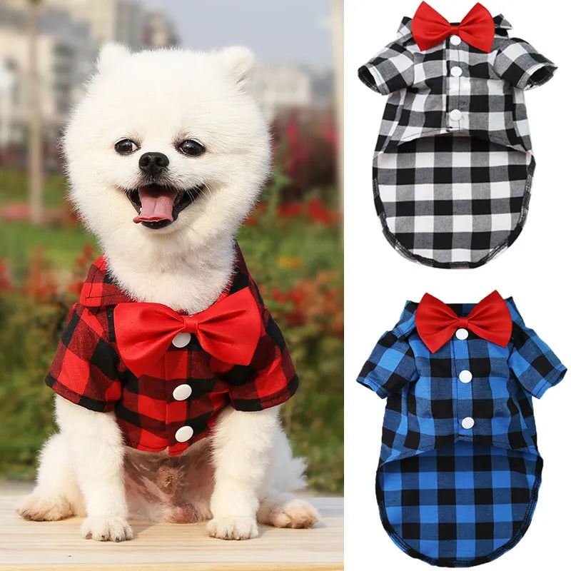 Plaid Vest Clothes for Small &amp; Medium Dogs