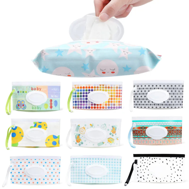 Baby Wet Wipes Pouch | Refillable (Assorted Designs)