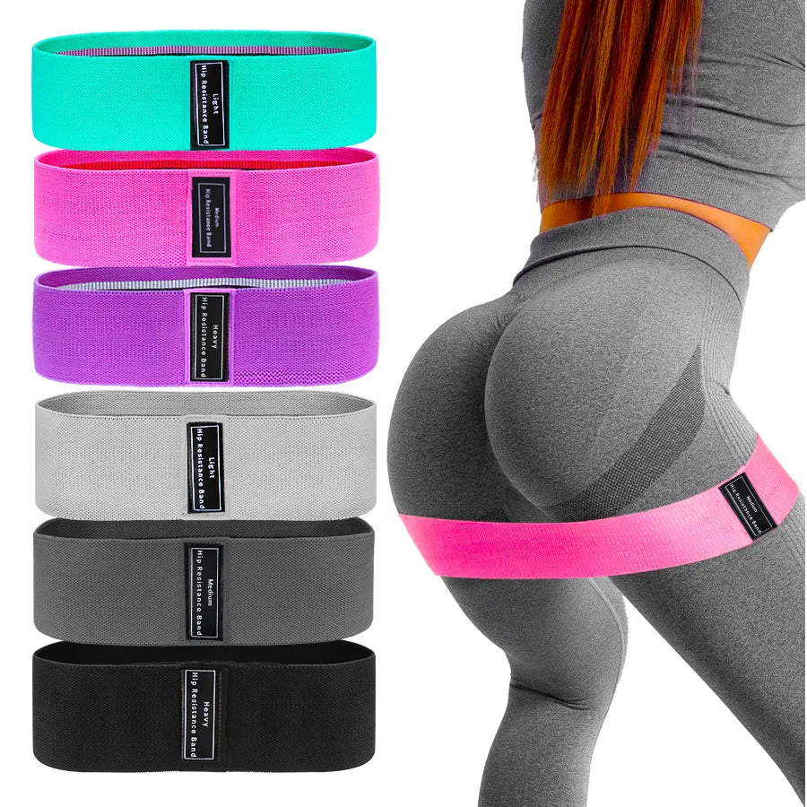Fabric Resistance Workout Bands Squat Circle Stretch Fitness Strips Loops Yoga Gym Equipment