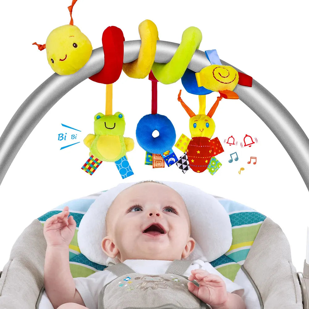 Hanging Spiral Stroller Plush Sensory Toys